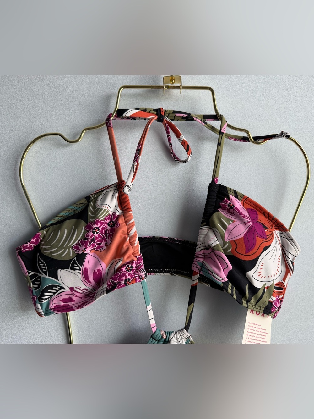 Roxy Women’s Colorful Floral Convertible Cutout One-Piece Swimsuit Size Small - Picture 2 of 11